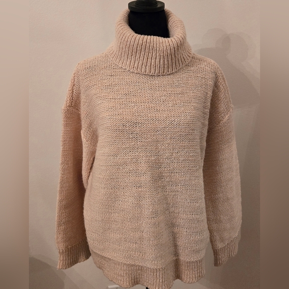 Haven Well Within Cream Turtleneck Sweater Sz Med - Picture 1 of 8